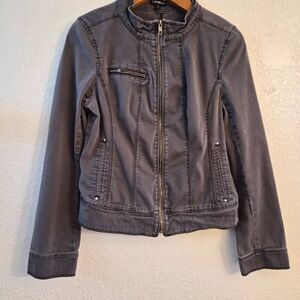 Express Y2K Vintage Stretch Moto Jacket